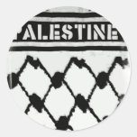 La Palestine Keffiyah Autocollants Ronds