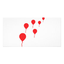 la partie rouge monte en ballon l'icône carte avec photo