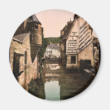 La passerelle du Steir, vinta de Quimper, France Magnets Pour Réfrigérateur