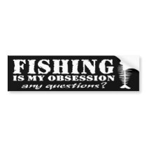 La pêche est mon obsession autocollants pour voiture