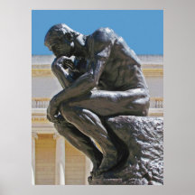 La peinture de photo de penseur posters