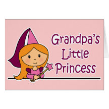La petite princesse du grand-papa carte de vœux