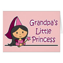 La petite princesse du grand-papa cartes de vœux