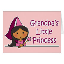 La petite princesse du grand-papa cartes de vœux
