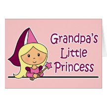 La petite princesse du grand-papa cartes de vœux