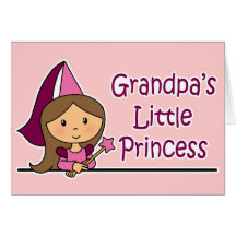 La petite princesse du grand-papa cartes de vœux