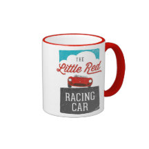 La petite tasse rouge de logo de double de voiture