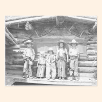 La photo de ranch de type des enfants dans le cowb cartes postales