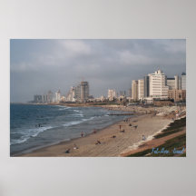 La plage à Tel Aviv Posters