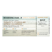 la plage de carte d'embarquement ondule des invita