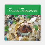 La plage prise des roches Seaglass d'agate de magn Magnets Pour Réfrigérateur
