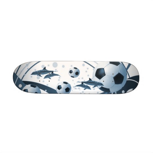 La planche à roulettes bleue de dauphins