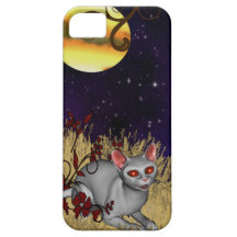 La pleine lune Kitty se boutonne/autocollant/Keych Coques Case-Mate iPhone 5