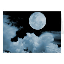 LA PLEINE LUNE OPACIFIE LE BLEU CARTES DE VŒUX