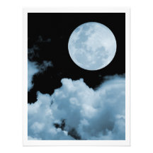 LA PLEINE LUNE OPACIFIE LE BLEU INVITATIONS PERSONNALISÉES