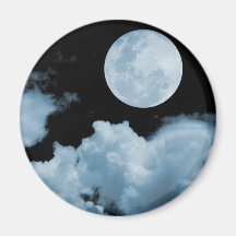 LA PLEINE LUNE OPACIFIE LE BLEU AIMANT POUR RÉFRIGÉRATEUR