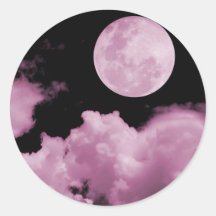 LA PLEINE LUNE OPACIFIE LE ROSE AUTOCOLLANT