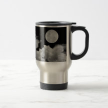 LA PLEINE LUNE OPACIFIE NOIR ET BLANC MUG À CAFÉ