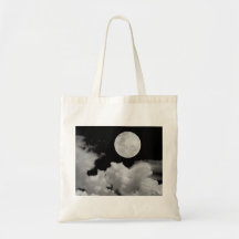 LA PLEINE LUNE OPACIFIE NOIR ET BLANC SAC FOURRE-TOUT