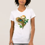 La plume de paon et s'est levée t-shirts