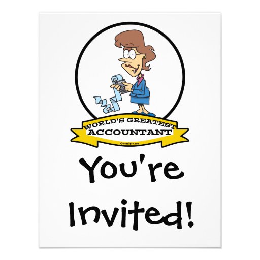 LA PLUS GRANDE BANDE DESSINÉE DE FEMME DE COMPTABL INVITATIONS