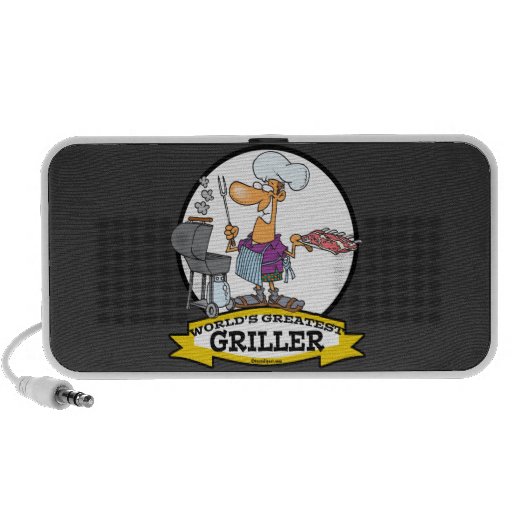 LA PLUS GRANDE BANDE DESSINÉE D'HOMMES DE GRIL DES HAUT-PARLEUR ORDINATEUR PORTABLE