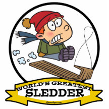 LA PLUS GRANDE BANDE DESSINÉE DU GARÇON II DE SLED PHOTO EN DÉCOUPE
