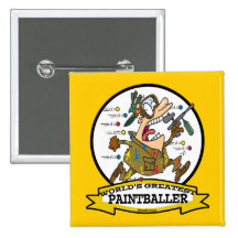 LA PLUS GRANDE PAINTBALLER BANDE DESSINÉE D'HOMMES BADGE AVEC ÉPINGLE