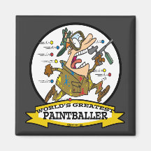 LA PLUS GRANDE PAINTBALLER BANDE DESSINÉE D'HOMMES MAGNETS POUR RÉFRIGÉRATEUR