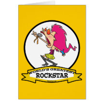 LA PLUS GRANDE ROCKSTAR BANDE DESSINÉE DE FEMELLE  CARTES DE VŒUX