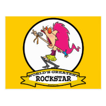 LA PLUS GRANDE ROCKSTAR BANDE DESSINÉE DE FEMELLE  CARTES POSTALES
