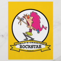 LA PLUS GRANDE ROCKSTAR BANDE DESSINÉE DE FEMELLE  TRACT PERSONNALISÉ