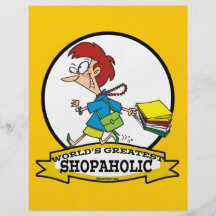 LA PLUS GRANDE SHOPAHOLIC BANDE DESSINÉE DE FEMMES PROSPECTUS EN COULEUR