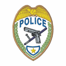 La police Badge Polo Avec Broderie