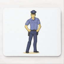 La police équipe tapis de souris