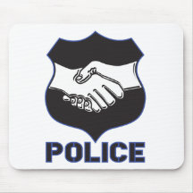 La police remet la secousse tapis de souris