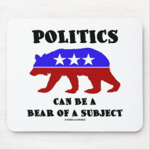 La politique peut être un ours d'un soumis (l'ours tapis de souris