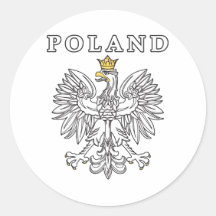 La Pologne avec Eagle polonais Autocollants
