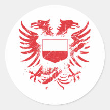 La Pologne Grunged Autocollants