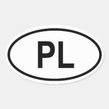 La Pologne "PL " Autocollant