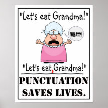 La ponctuation sauve les vies - affiche