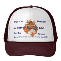 La position française d'écrevisses de mardi gras v casquette