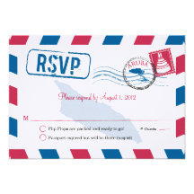 La poste aérienne d'Aruba épousant RSVP Faire-part