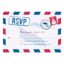 La poste aérienne d'Aruba épousant RSVP Faire-parts