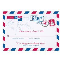 La poste aérienne de la JAMAÏQUE épousant RSVP Invitations Personnalisées