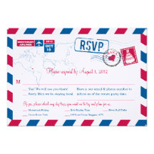 La poste aérienne de la JAMAÏQUE épousant RSVP Faire-parts