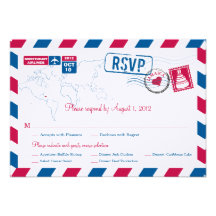 La poste aérienne de la JAMAÏQUE épousant RSVP Faire-part Personnalisé