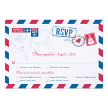 La poste aérienne des Bahamas épousant RSVP Invitations Personnalisées