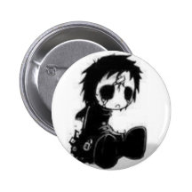 la poupée gothique morte badges