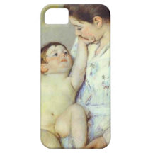 La première caresse du bébé. c. 1890, Mary Cassatt Coque iPhone 5 Case-Mate